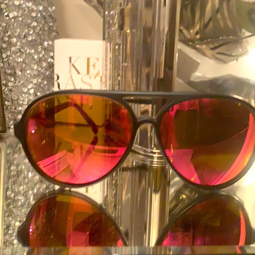 REVO MIRRORED PINK AVIATORS